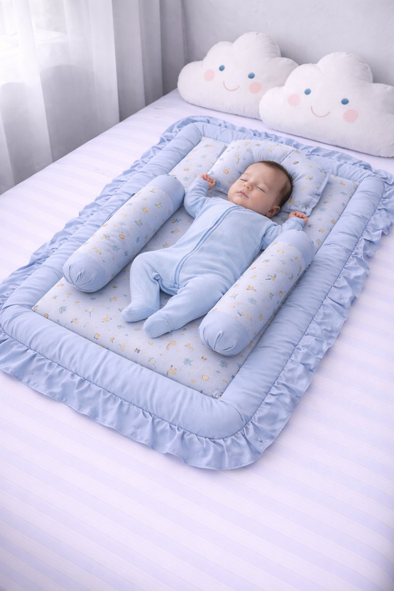 Vanray Vanray Fashion Cotton Baby Bed Sized Bedding Set GADLA SET GADLA SET(Fabric, Blue) - Flipkart Deal