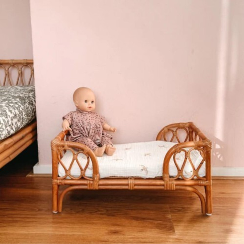 Flipkart K A OUTDOOR FURNITURE Newborn Photography Prop Basket, Cane Baby Bed, - With Cushion Rattan Doll Bed Rattan Doll Bed(Wood, Brown) - Flipkart Deal