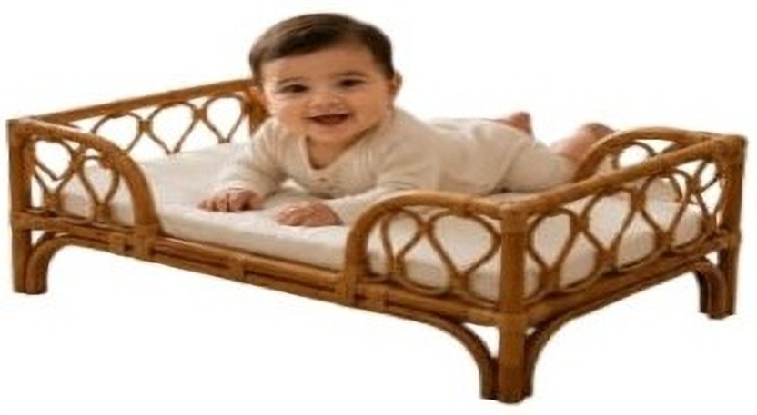 Flipkart K A OUTDOOR FURNITURE Premium Handmade Round Rattan Coffee Table & Stool for Balcony Baby Bed Newborn Photography Crib(Wood, Brown) - Flipkart Deal