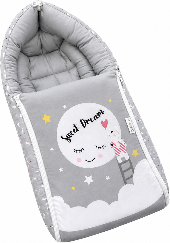 PIPRESHWAR PIPRESHWAR 3in1 Cotton Comfortable For 0-12 Months Baby 2-in-1 (Sleeping Bag + Carry Nest / Baby Carrier) Rounded-sides carry nest design(Fabric, Grey) - Flipkart Deal