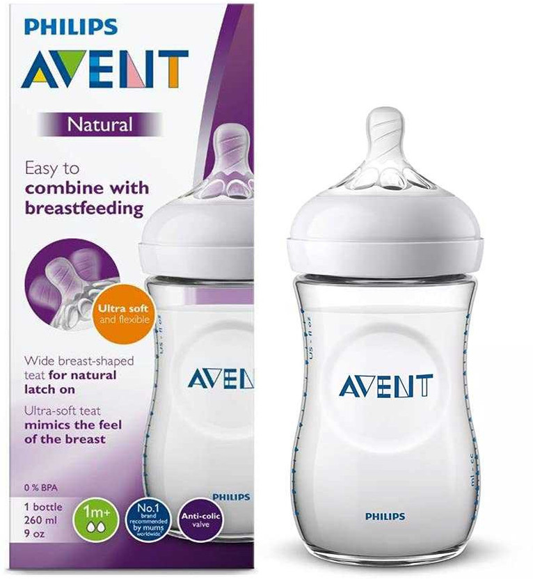 Philips Avent NATURAL 2.0 BOTTLE Single - 260 ml(White)