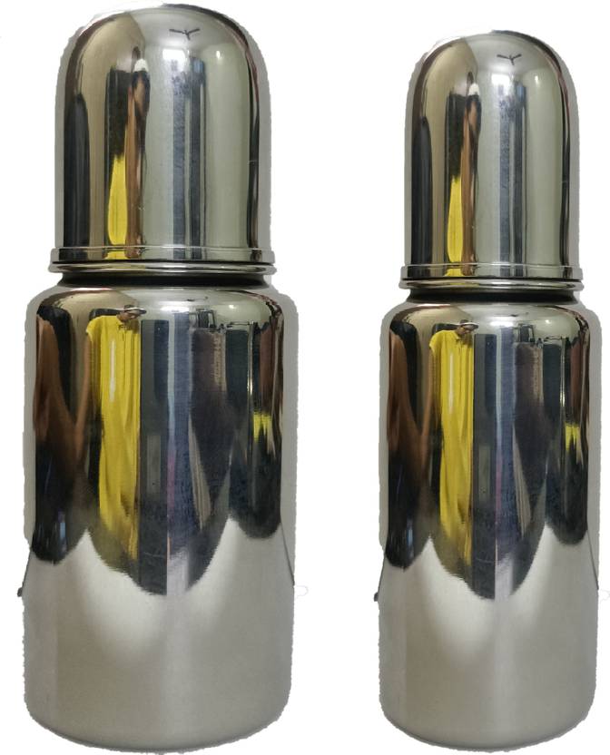 SafeChamp Missile 304 Grade Joint Less Steel Feeding Bottle (Pack-2