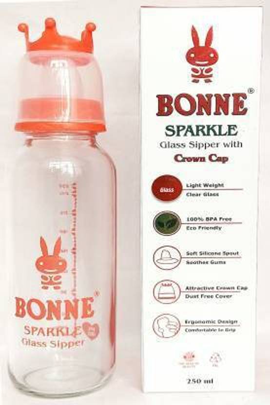 BONNE SPARKLE GLASS SIPPER WITH CROWN CAP 1PC (250ML) 250 ml Buy