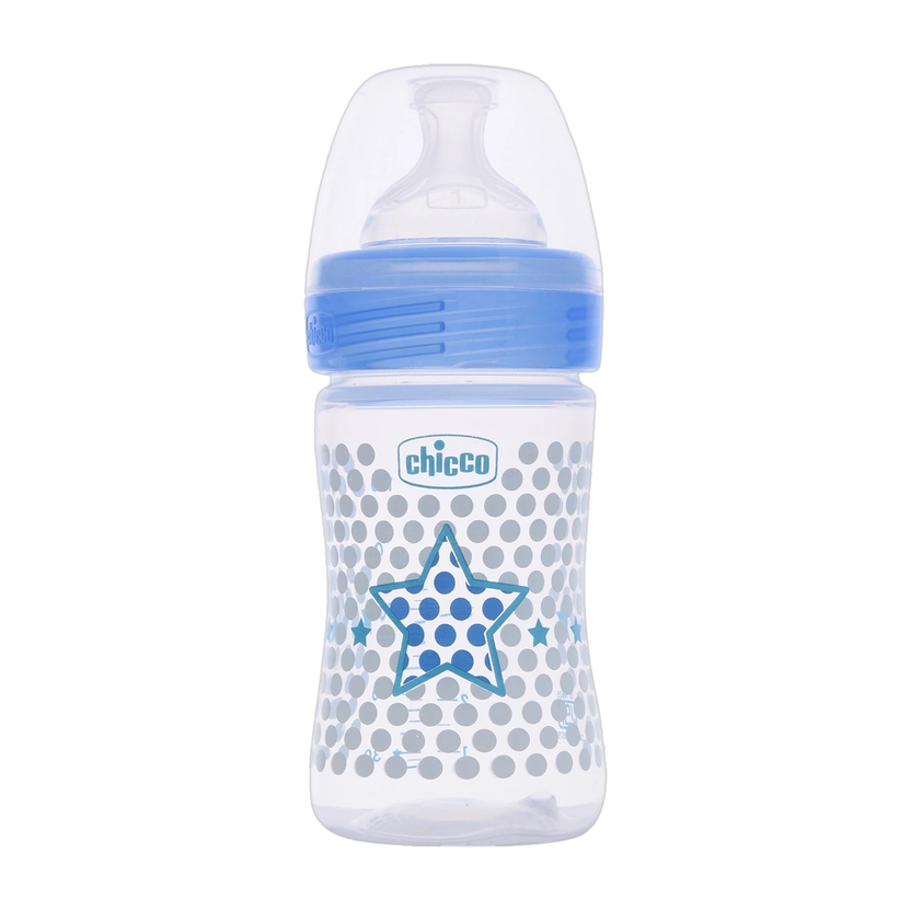 Chicco Well Being PHYSIO BOTTLE 150ML SIL Blue - 150 ml(Blue)
