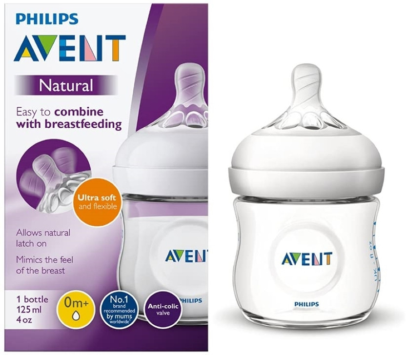 Philips Avent NATURAL 2.0 BOTTLE 125ml Single INDIA SCF030/10 - 125 ml(BP02)