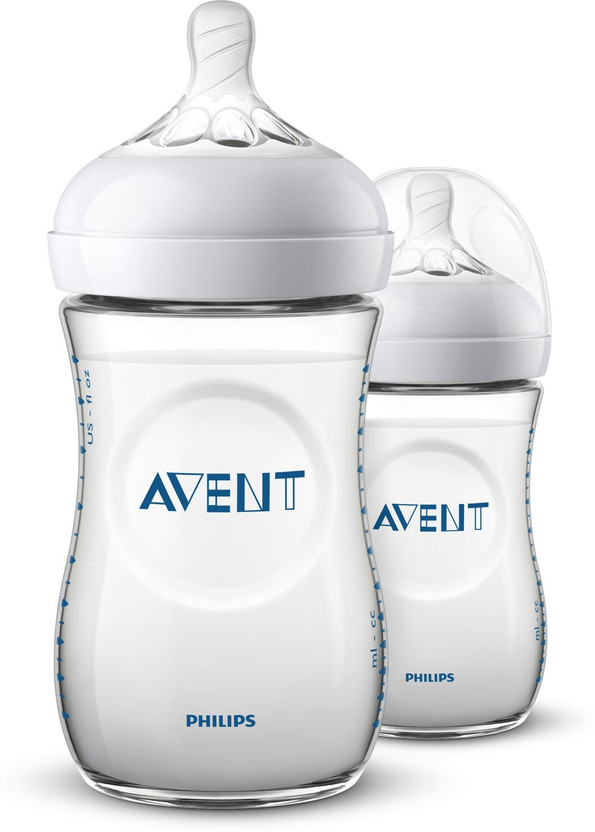 Philips Avent NATURAL 2.0 BOTTLE 260ml Pack of 2 - 520 ml(clear, white)