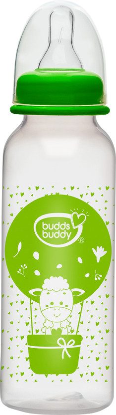 Buddsbuddy Classic BPA Free Regular Neck Baby Feeding Bottle, - 250 ml(Green, White)