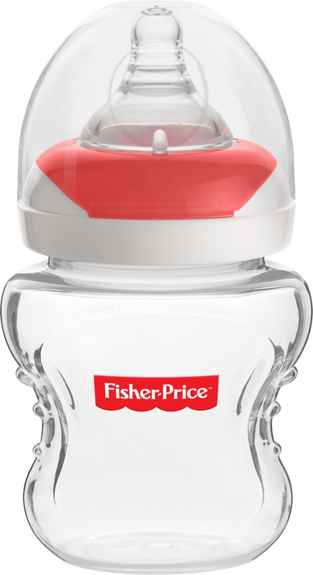 FISHER-PRICE UltraCare Wide Neck Safe Baby Feeding Bottle With Handle|Anti-Colic & BPA Free - 150 ml(Red)