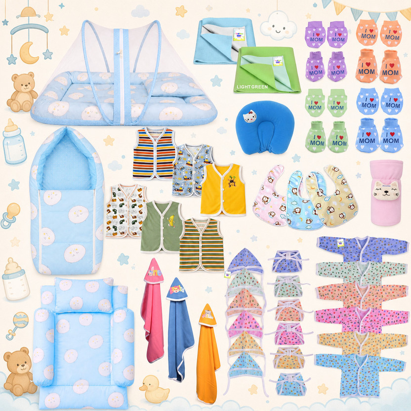 Toddylon Toddylon New Born Welcome Baby kit 45 Item In 1 Combo Pack(Multicolor) - Flipkart Deal