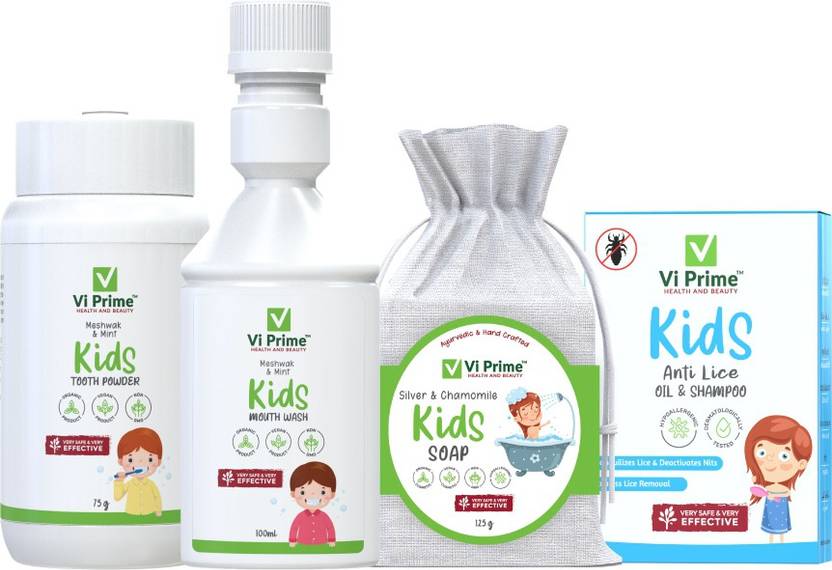 VI PRIME HEALTH AND BEAUTY Kids Combo 4 in 1 Kids Soap Mouth Wash