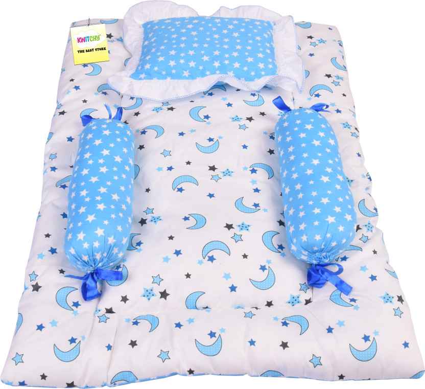 Kwitchy New Born Baby Care Essential Bedding Set(Blue)