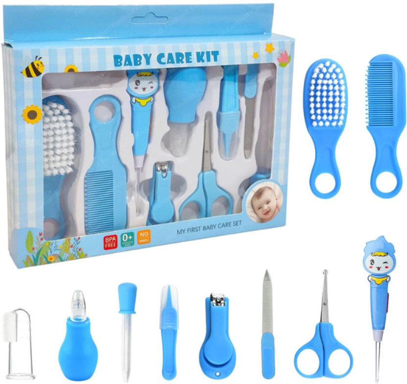 PKK TRADERS Premium 10 Pcs Health Care Kit for Baby Kids Nail Grooming Brush(Multicolor)