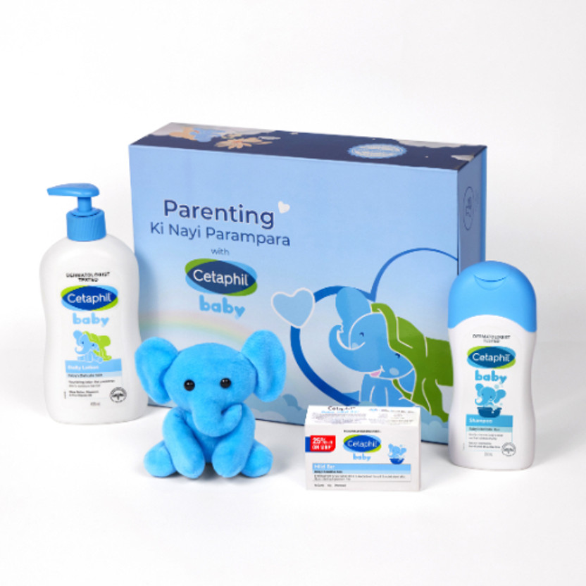 Cetaphil Gift packs with Soft Toy | Bath Time Essentials Set(Blue)