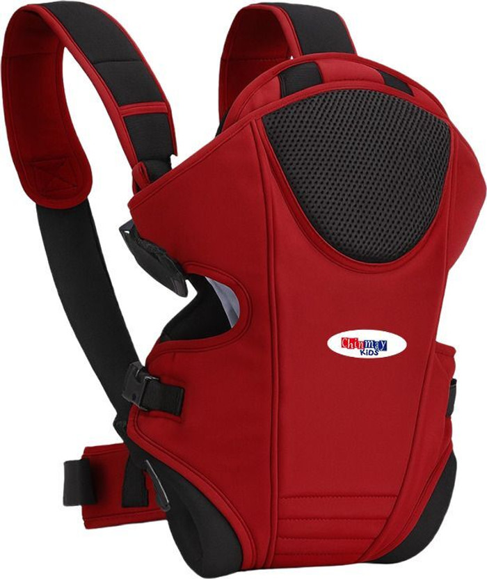 Chinmay Kids Baby Carrier Bag in 3-in-1 Ergonomic Adjustable Sling Kangaroo Design with Carrying Basket for Front & Back Use for Infant Child and Mother Travel Baby Carrier Baby Carrier(Black , Red, Back Carry)