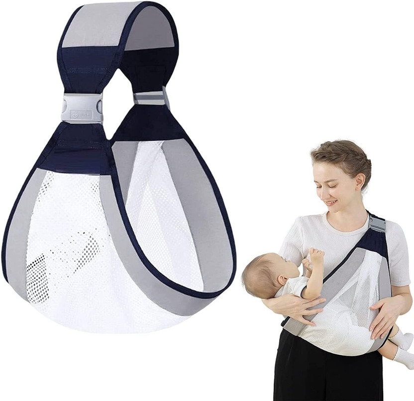 WROPZO Baby Carrier Newborn to Toddler, Mesh Baby Wraps Carrier, Adjustable Baby Sling Baby Carrier(Blue, Front Carry facing in)