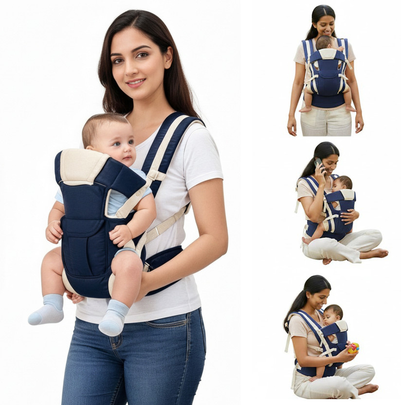 Lilnino Comfortable 4-in-1 Baby Carrier Bag for 0–24 Months Baby Carrier(Blue, Front carry facing out)