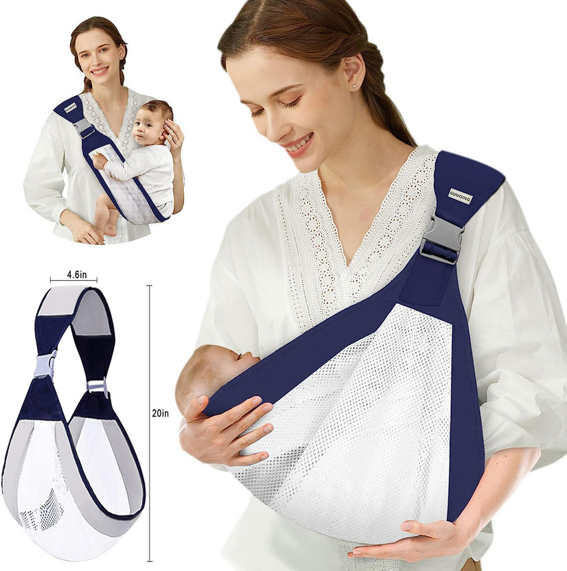 TRK IMPEX Adjustable Baby Sling Sling Lightweight Breathable Wrap with Thick Baby Carrier(Baby Carrier Newborn to Toddler, Ergonomic 3D Mesh Baby Wraps Carrier, Multicolor, Front Carry facing in)