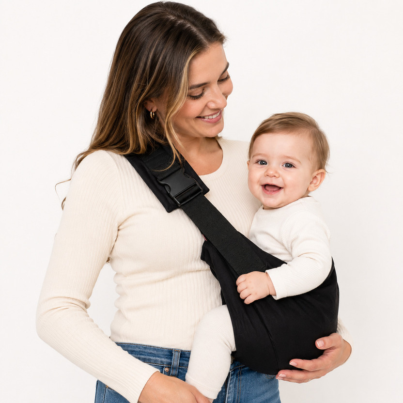 Shemok Shemok Baby Sling Baby Carrier(Black, Front Carry facing in) - Flipkart Deal