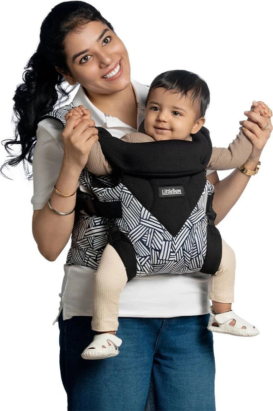 LITTLEBUM Monochrome Shoulder Baby Carrier Baby Carrier(Monochrome, Front Carry facing in)