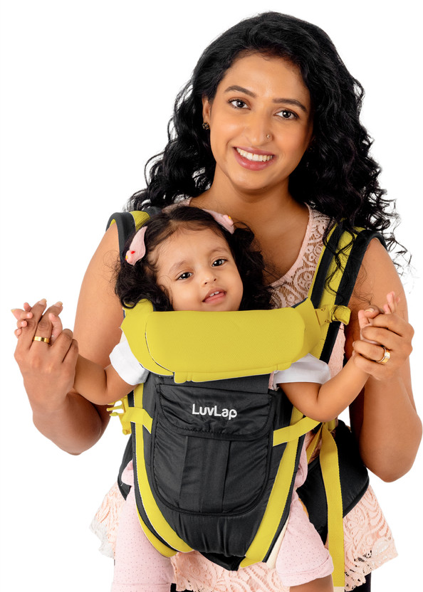 LuvLap Elegant Baby Carrier with 4 carry positions, for 4 to 24 months baby, Baby Carrier(Green, Front Carry facing in)