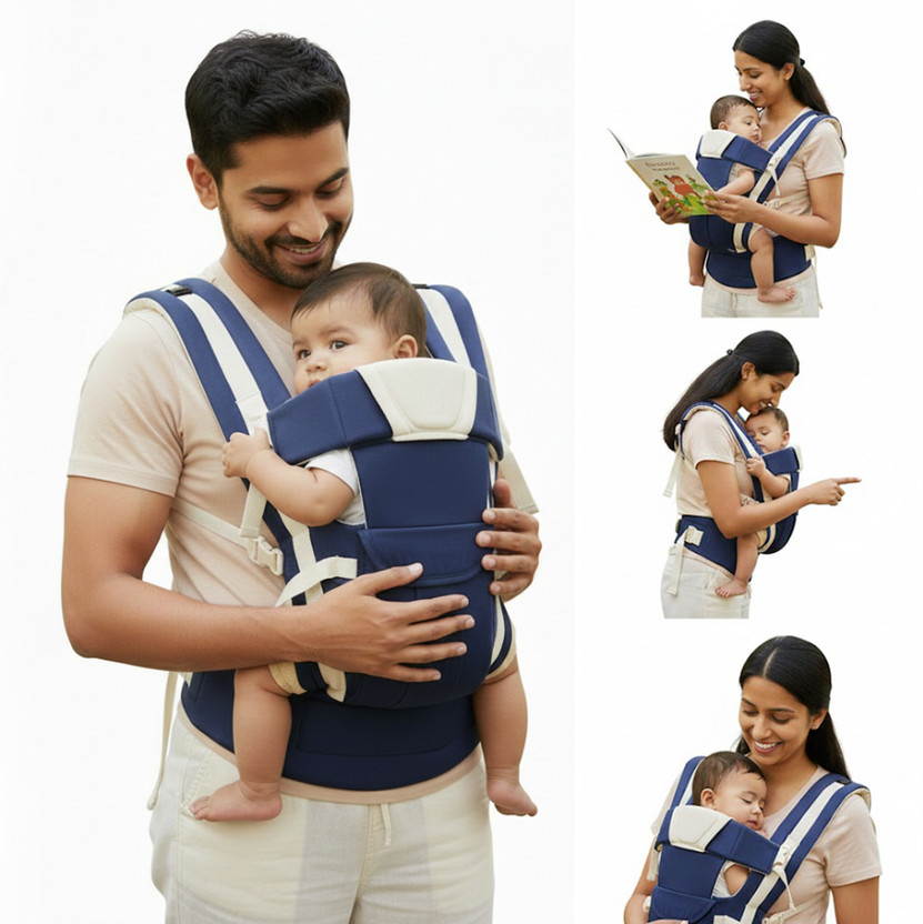 Lilnino Infant Baby Carrier Bag Front Carry Baby Bag for Newborn & Toddler Baby Carrier(Blue, Front carry facing out)