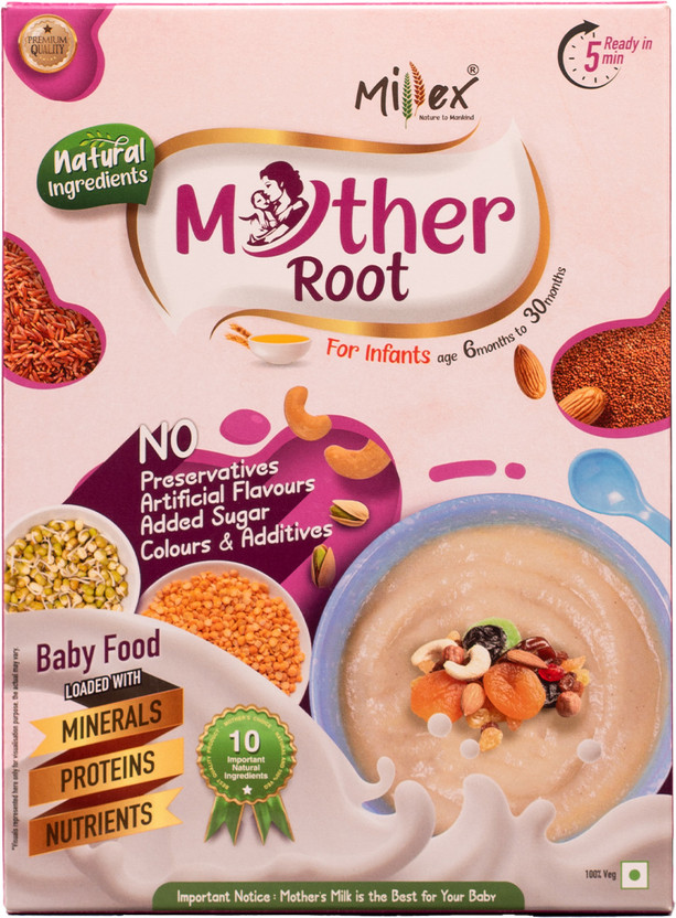 Millex Mother Root-400g | Baby Food (6+Months)|Sprouted Multi-grain| Natural Cereal Cereal(400 g, Upto 24 Months)