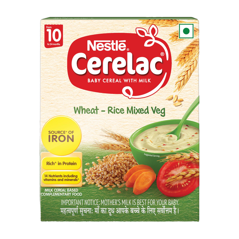 Nestle Cerelac Wheat-Rice Mixed Vegetable Cereal From 10 to 24 Months Cereal(300 g, 10+ Months)