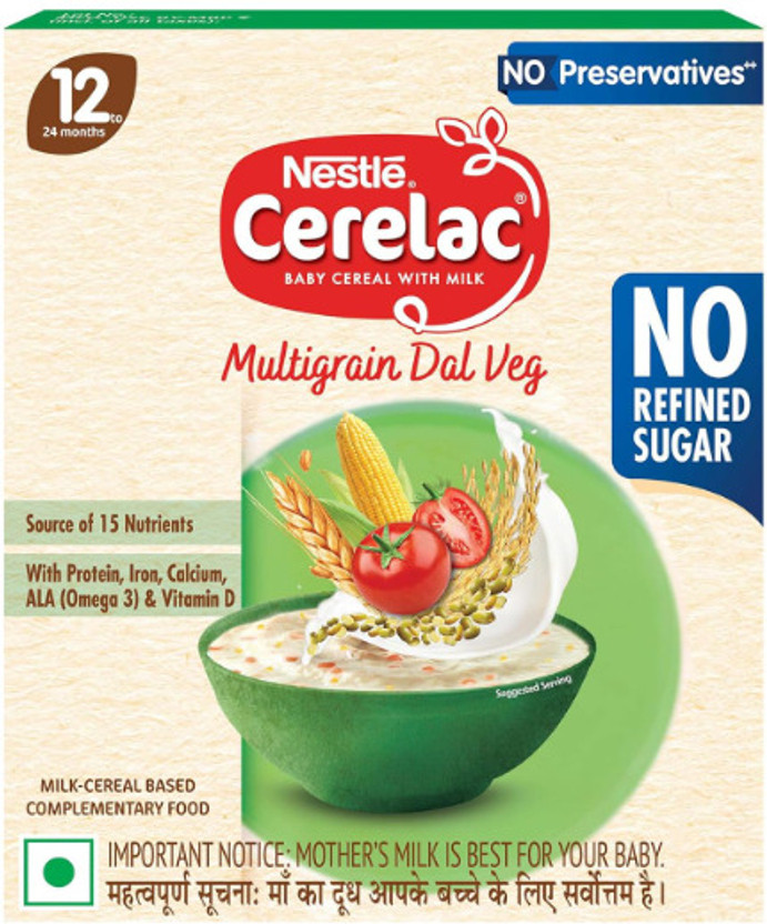 Nestle Cerelac Multi Grain Dal Veg Cereal from 12 to 24 Months Cereal(300 g, 12+ Months)
