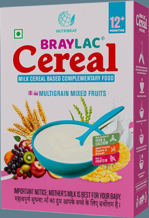 BRAYLAC Multigrain Mixed Fruit Nutrition BIB 300g Cereal(300 g, 12+ Months)