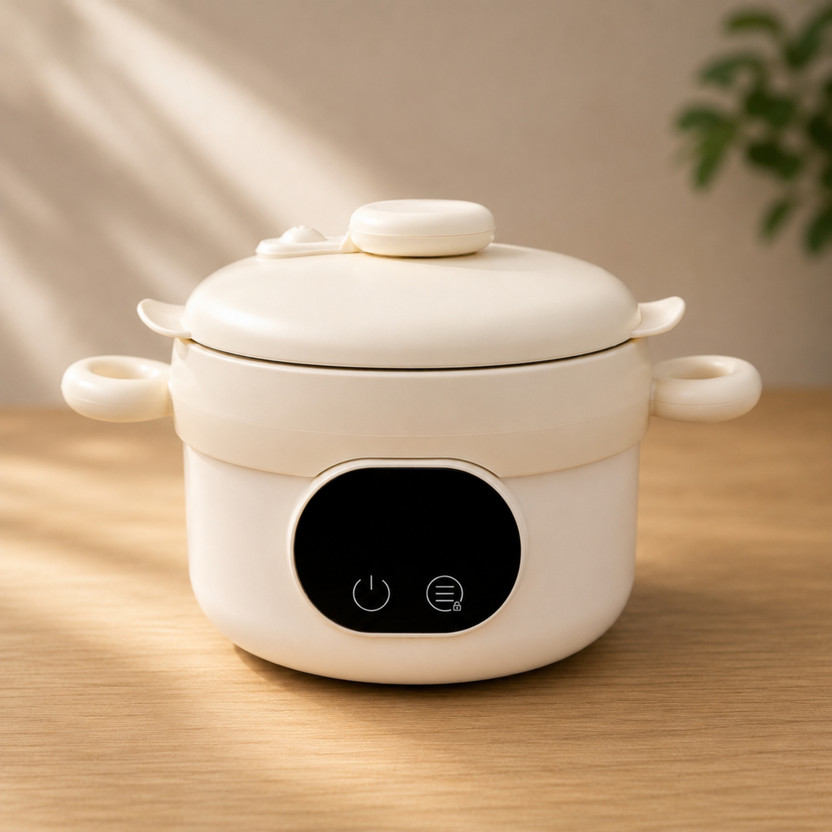 The Little Lookers Electric Baby Food Warmer Bowl | Smart LED & USB Charging(Beige)