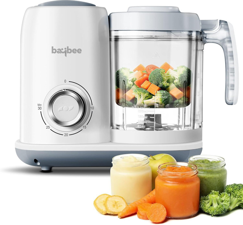 baybee Electric Baby Food Processor | Baby Food Steamer and Blender with Defrosting(White)