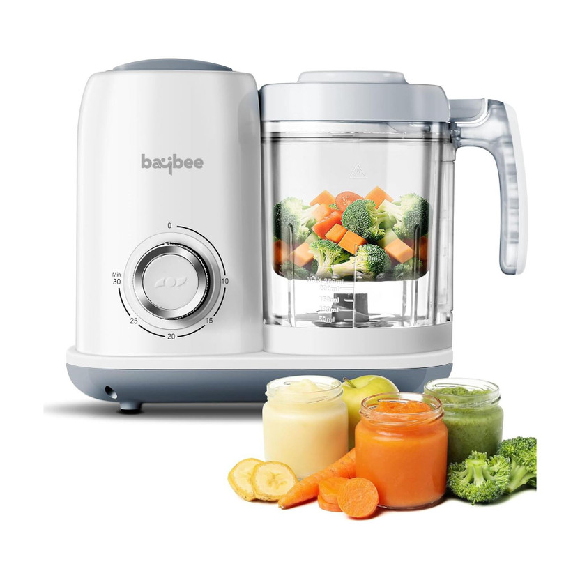 baybee Electric Baby Food Processor | Baby Food Steamer and Blender with Defrosting(White)