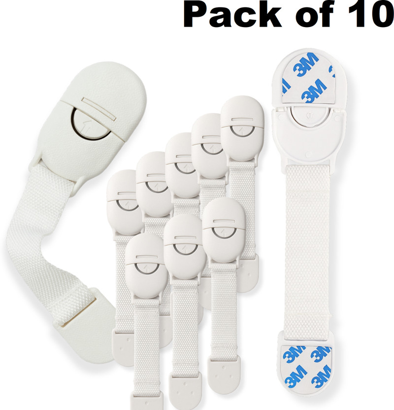 AWEJOY Furniture Safety Lock for Kids, Child Safety Locks for Drawers, Fridge, Cabinets(White)