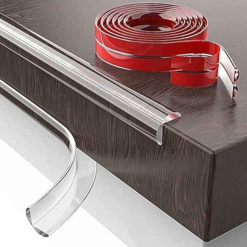 Dobzla 2-Meter Silicone Edge Protector Strip,Baby Proofing Corner Guard,Child Safety(trasperent)