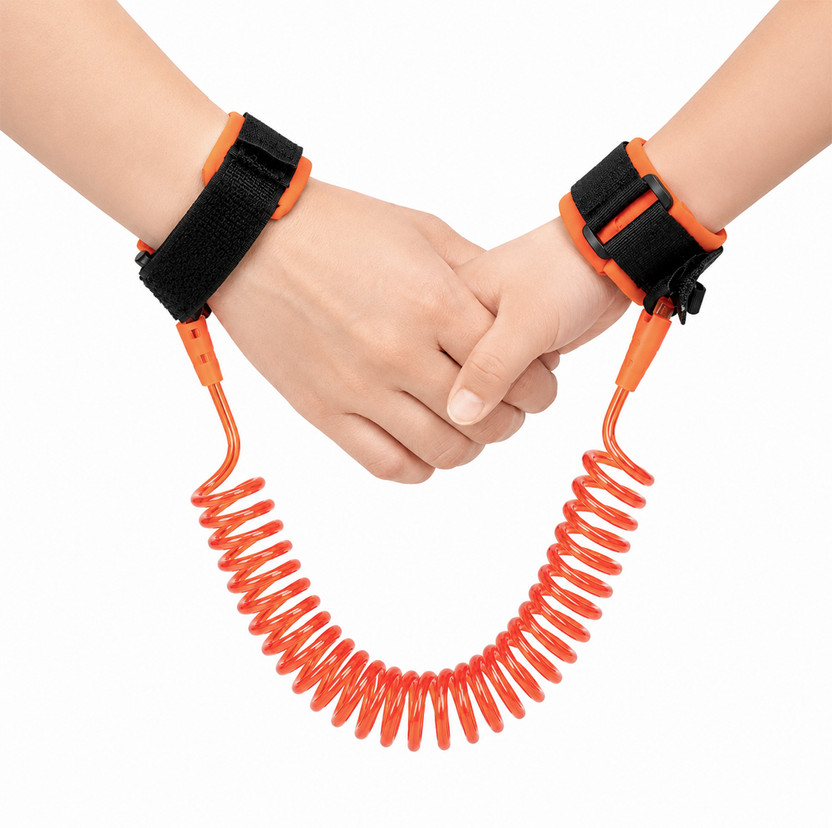 SYGA 2.5 Meter Anti Lost Safety Velcro Wrist Bracelet for Baby Child, With Extra Long Harness Strap Walking Hand Belt (Orange)(Orange)
