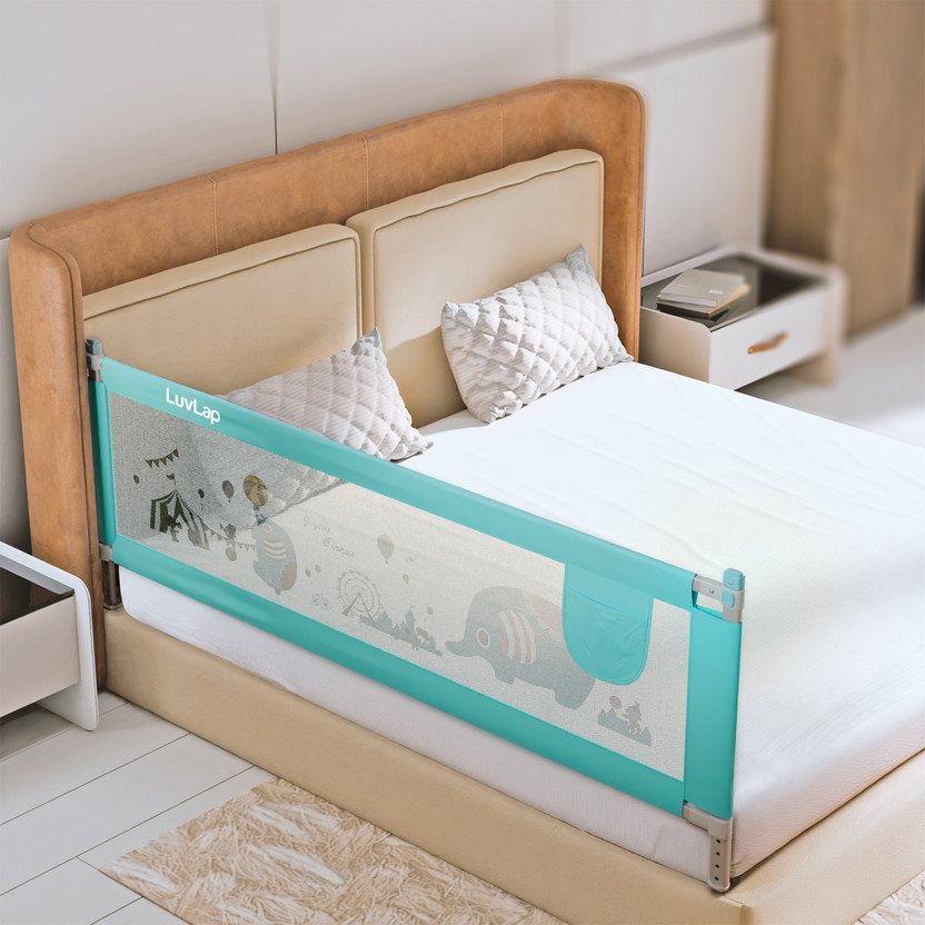 LuvLap LuvLap Bed Rail Guard for Baby/Kids Safety (180x68cm), Portable & Foldable Bed Rail,(Green) - Flipkart Deal