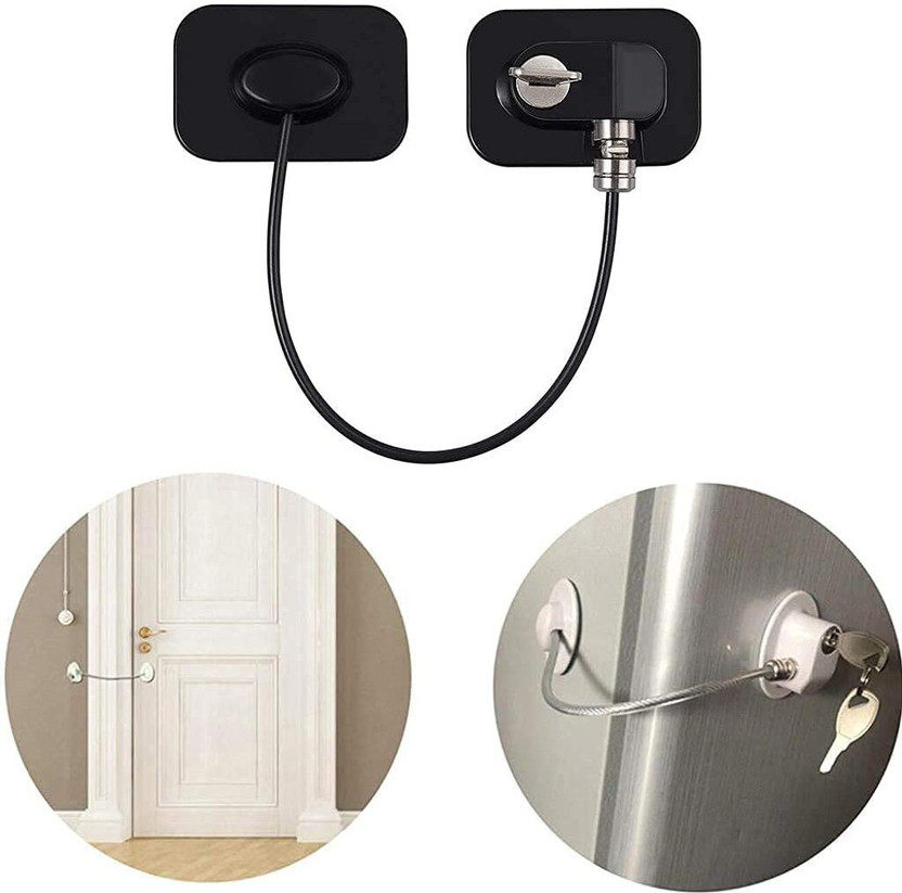TWO PURCHASE Child Safety Lock with Keys for Fridge, Cabinet, Door Lock For Kids and Toddler(Baby Safety Cabinet Locks, Fridge Drawers, Dishwasher, Toilet)
