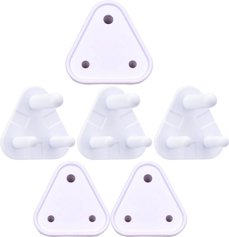 naughty kidz Pack of 6 Baby Safety Electric Socket Plug Cover Guard For 3Pin//5A & 5Pin//15A(White)