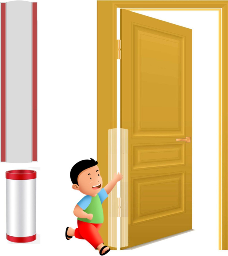 HOMEWARE KART Child Safety Door Guard, 1 Pcs |90CMx18CM, Door Protector for Kids, Babies(Transparent)