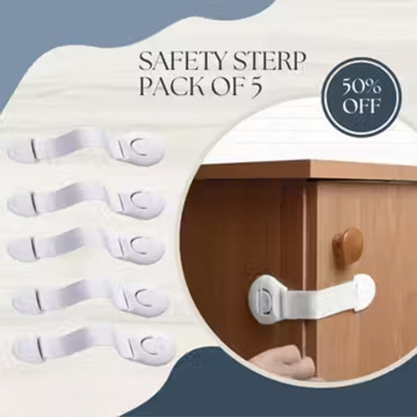 Lixora Safety child Locks for Drawers, Cabinets, Fridge, Cupboard Lock PACK OF 5(White)