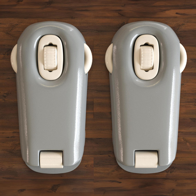 baybee 2 Pcs Infants Baby Safety Lock for Kids Door Stopper for Baby Proofing Products(Grey)