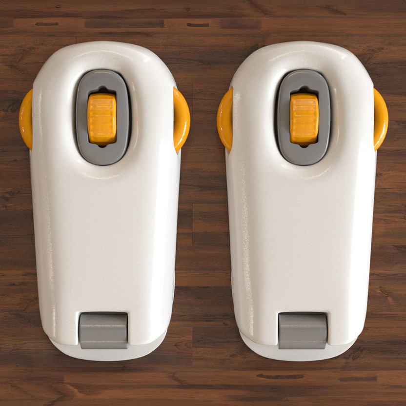 baybee 2 Pcs Infants Baby Safety Lock for Kids Door Stopper for Baby Proofing Products(White)