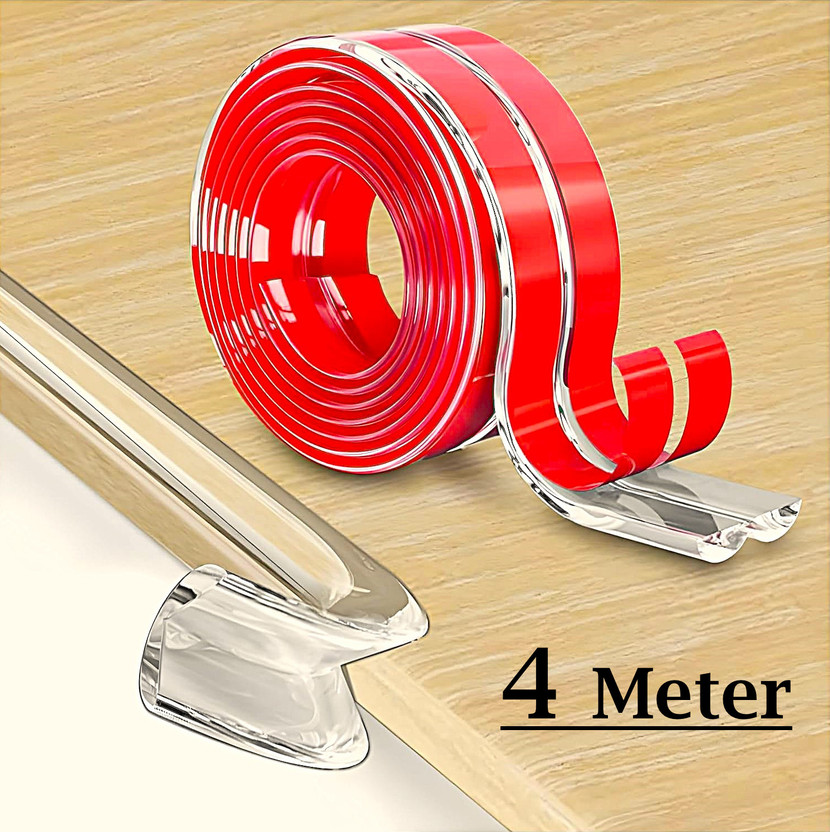 KIDZHALL 4 Meter Edge Corner Protector, Baby Proofing Edge Protector Strip for Kids(Transparent)