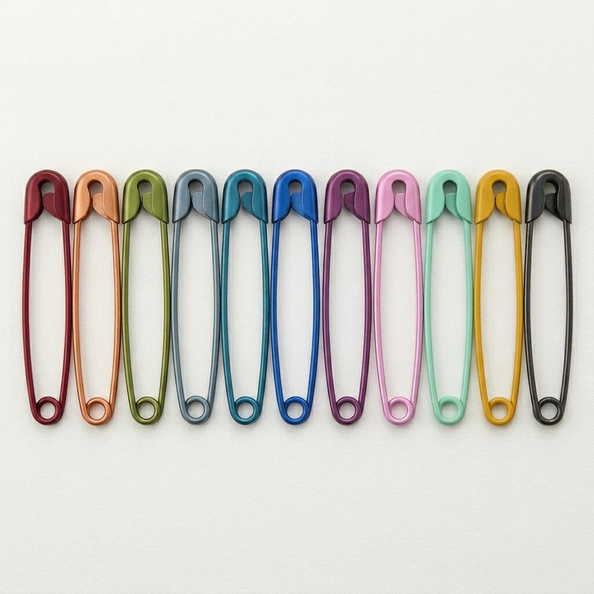 Sedhiou Safety Pins/Saree Pins/Hijab Pins/Nappy Pins for Women and Girls Multicolor(Multicolor)
