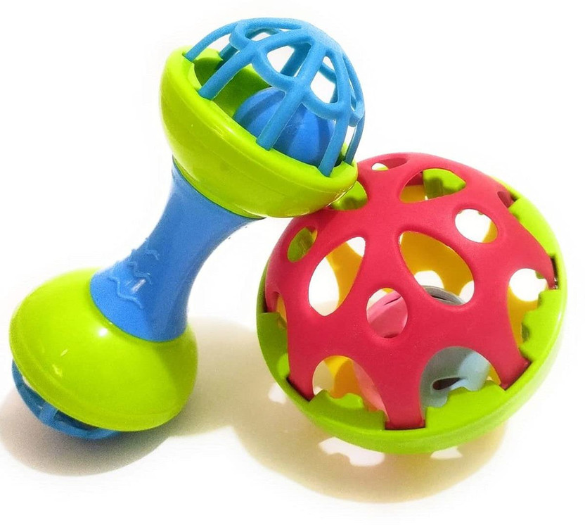 Vaniha Vaniha Colorful Soft Ball and Dumbbell Combo Rattle Toy for Baby Rattle(Multicolor) - Flipkart Deal