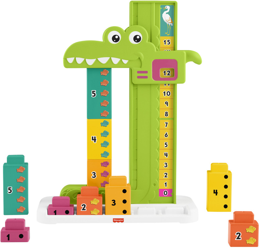 FISHER-PRICE FISHER-PRICE Adding Alligator Educational Toy with 10 Stacking Blocks for Preschool Kids Rattle(Multicolor) - Flipkart Deal