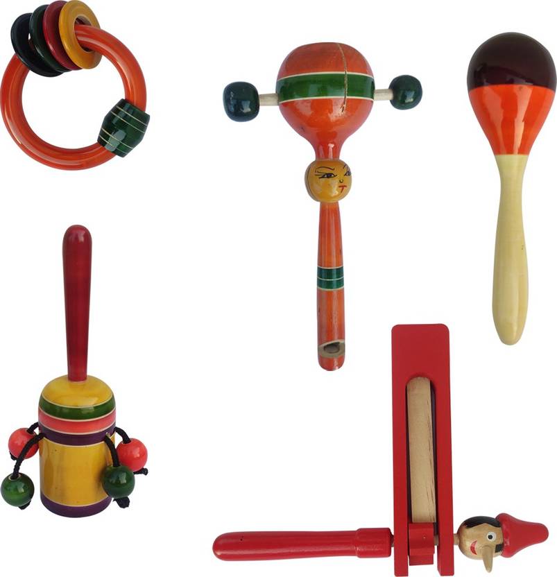 Homekrafts Ecofriendly set of Five Wooden Non Toxic new born baby