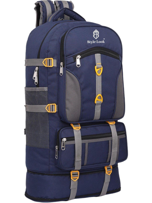 Style look Trakking bag and hikking ,rucksack travel bag for MEN luggage bag 75L BLUE) Rucksack  - 85 L(Blue)