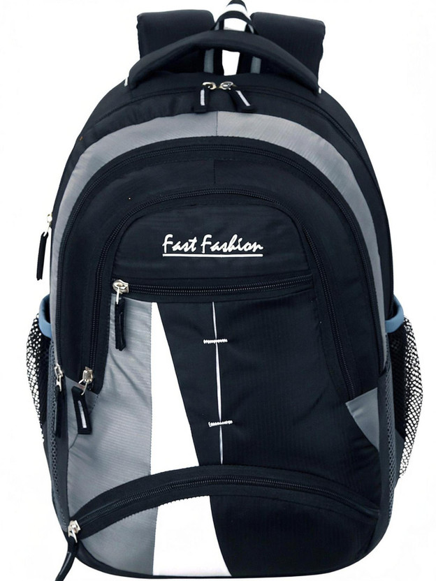 Fast Fashion 30L Medium Bagpack school college laptop travel bag 30 L Laptop Backpack(Black)