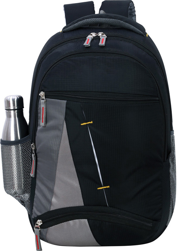 Fast Fashion 30L Laptop Backpack Medium Bagpack school college laptop travel bag office bag 30 L Laptop Backpack(Black, Grey)